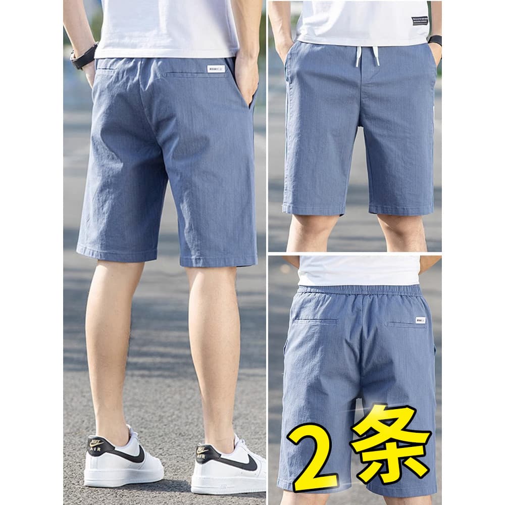 Shorts casuais masculinos verão estilo fino seda gelo cinco pontos calças médias 2026 solto legal na moda calças de cint