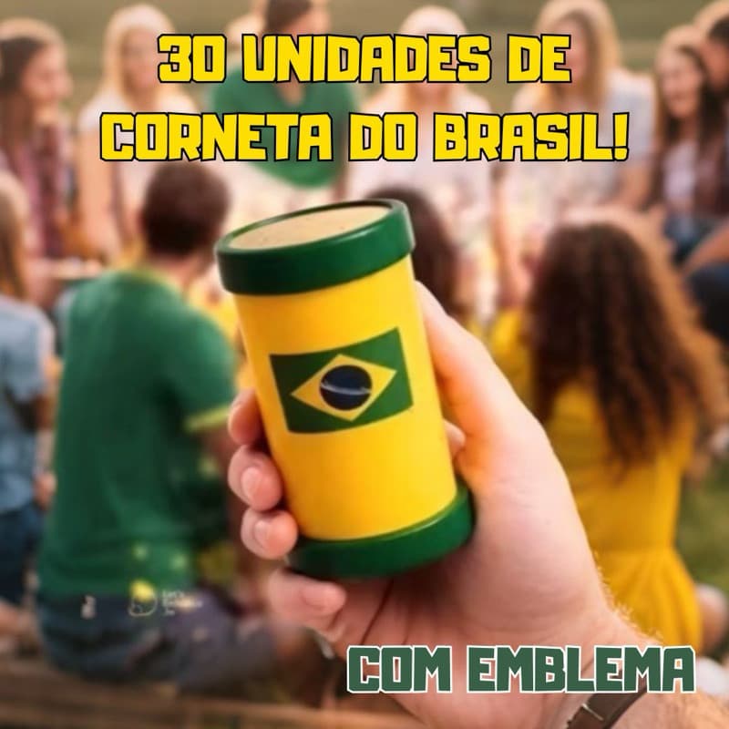 Kit Econômico 30 Cornetas Plásticas (COM EMBLEMA) - Envio Imediato