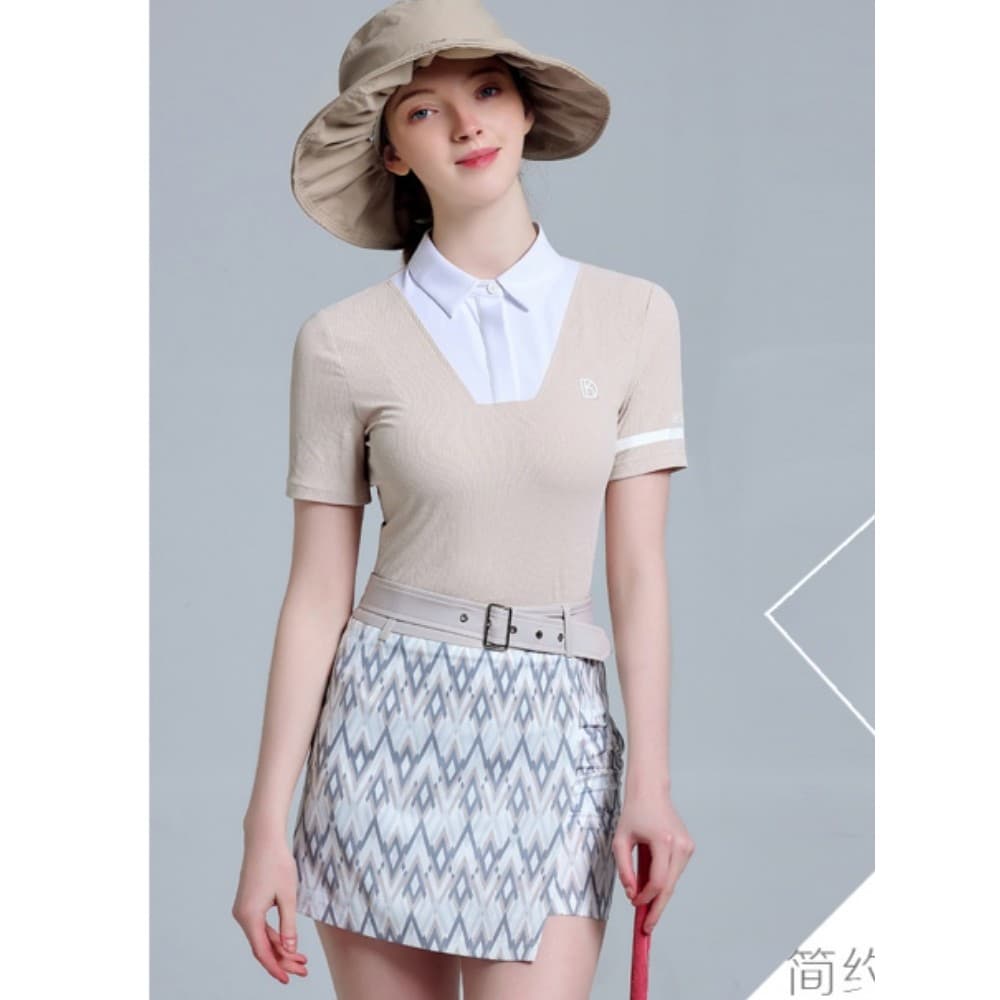2023 versão coreana terno feminino de golfe roupas esportivas femininas topo moda magro-ajuste High-End saia enrolada