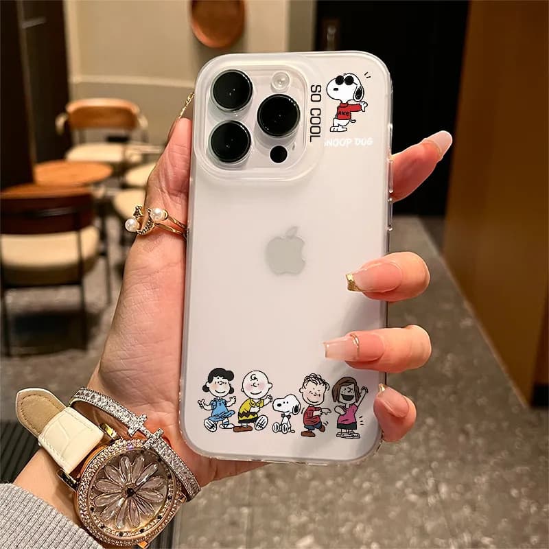 Capinha Para Samsung Galaxy A15 A14 A05S A23 A34 A35 A55 A54 A12 A13 S24 S20FE S23FE S24Ultra Grafite do Snoopy