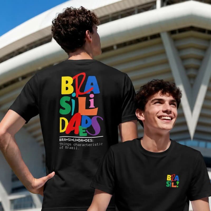 Camiseta Estampada Brasilidades Colorida Brasil Verão Rio Frase Algodão Masculina e Feminina HT Co.