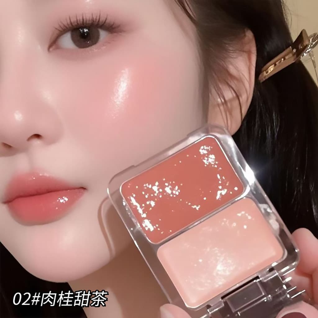 Pele luminosa de água pode ter as mãos!Brilho de água multiuso Blush creme dupla finalidade alto brilho Natural brilho c