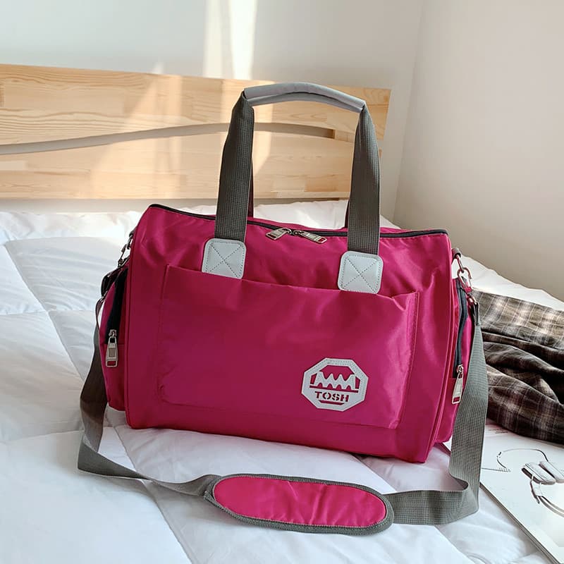 Bolsa de viagem portátil de grande capacidade, embalagem de viagem, bolsa de bagagem feminina, bolsa de viagem à prova d