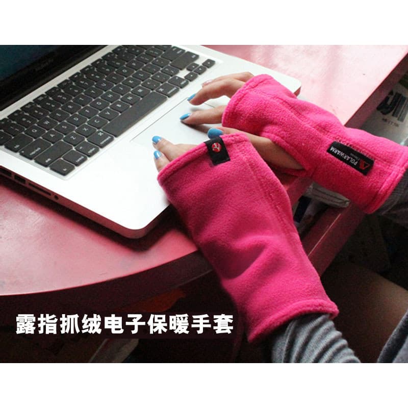 Luvas de lã computador inverno sem dedos à prova de vento quente tela sensível ao toque engrossado meio dedo moda luvas