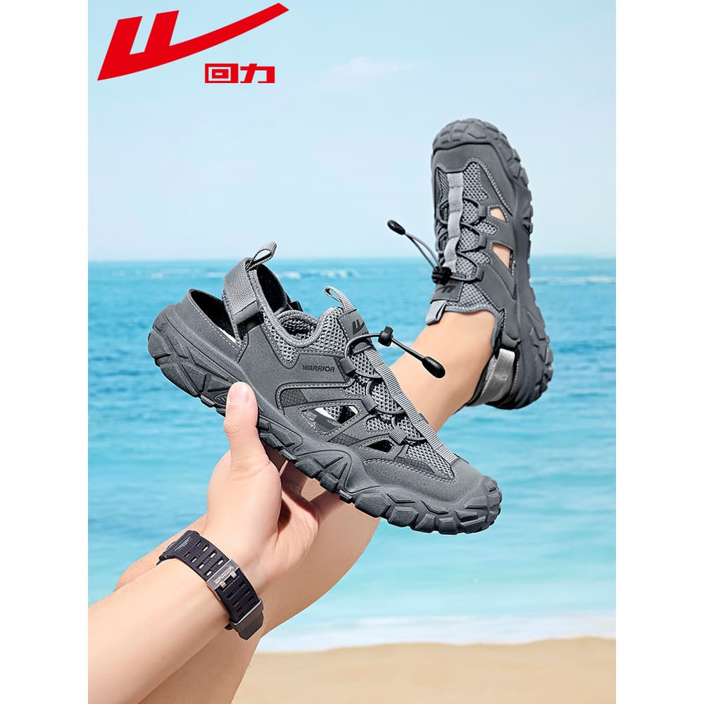 Puxar para trás sandálias masculinas verão novo estilo Upstream Rafting condução esportes sapatos casuais pesca ao ar li