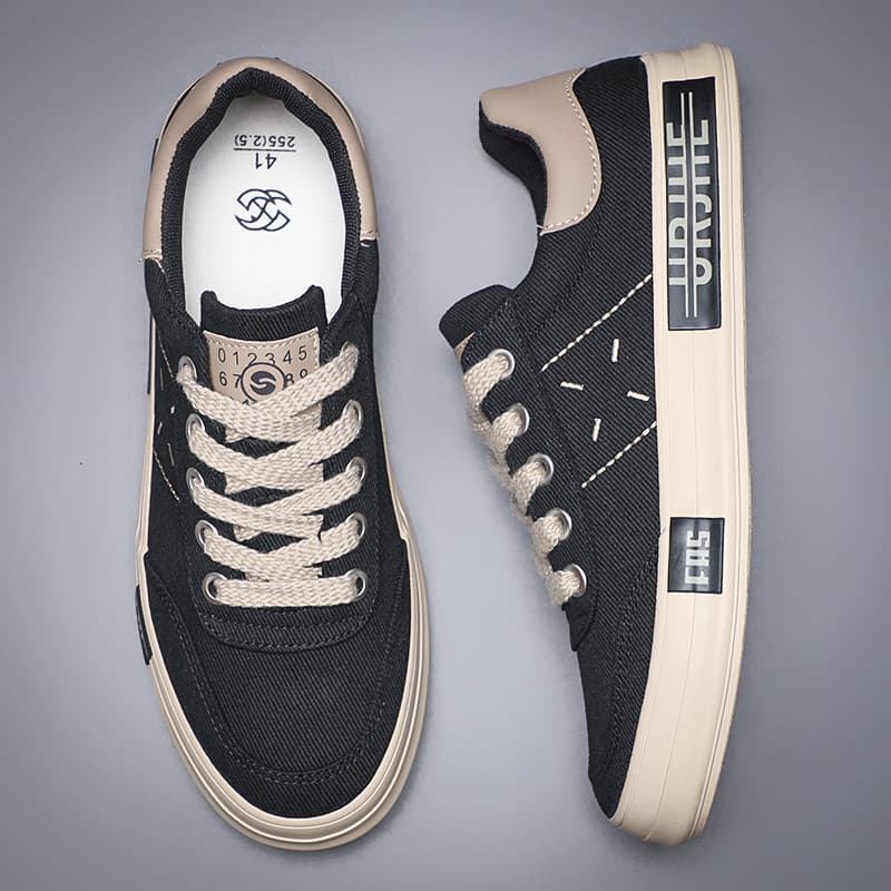 Primavera outono novo estilo sapatos de lona masculinos na moda All-Match rendas tênis casuais confortáveis verão respir
