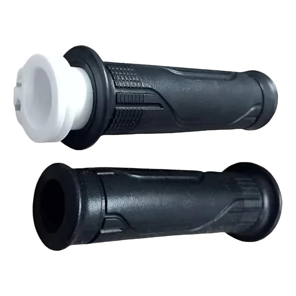 Par Manopla Luvinha Preta Vazada Com Roldana - Moto CG Titan Fan Cargo Start 125 150 160 Twister 250 LOJAAGORA