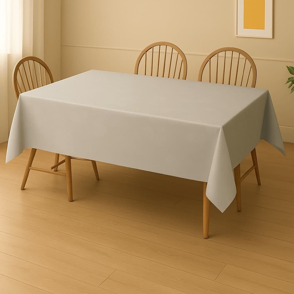 Toalha De Mesa Termica Flora Perolizada Prata Rolo 1,40x30m Vinil PVC