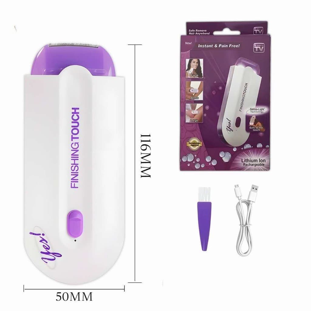 Depilador Elétrico Feminino Recarregável USB Sem Dor Portátil