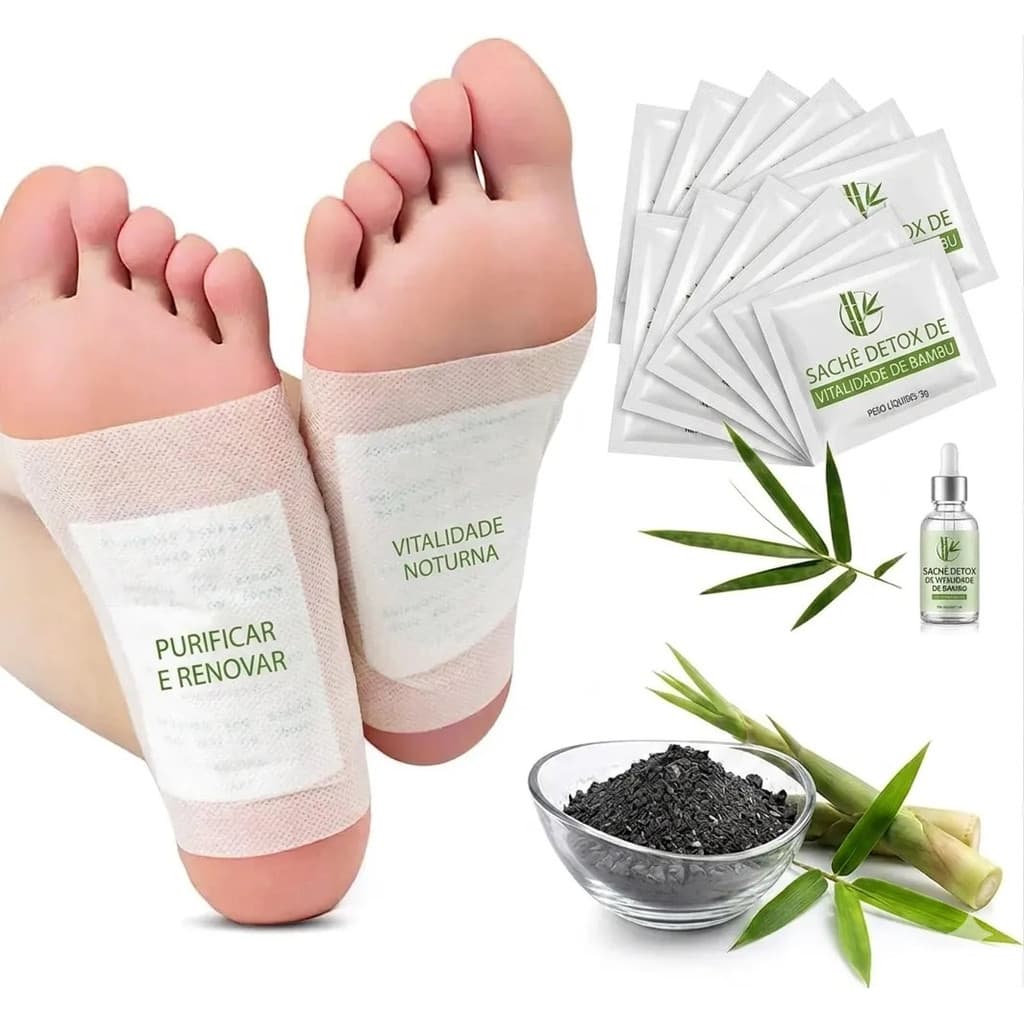 Kit 30 Adesivos Detox Natural Para Pés Kinoki 30 Unidades