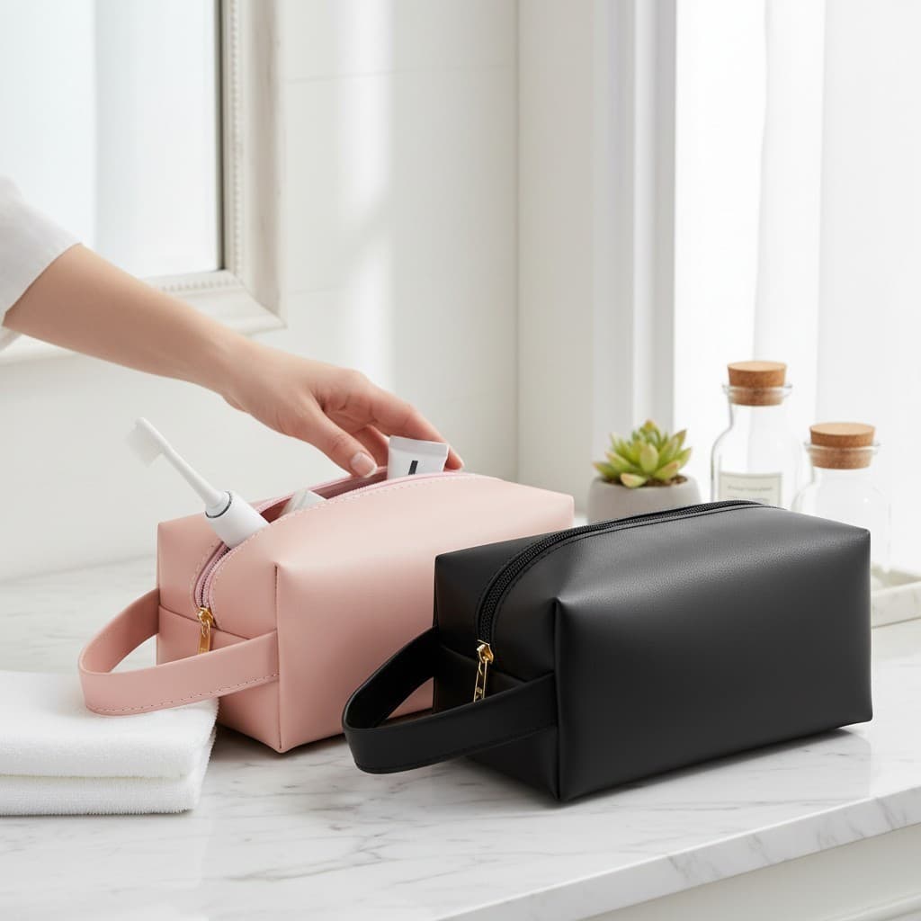 Kit 2 Bolsa Necessaire Pequena Feminina Masculina Porta Maquiagem