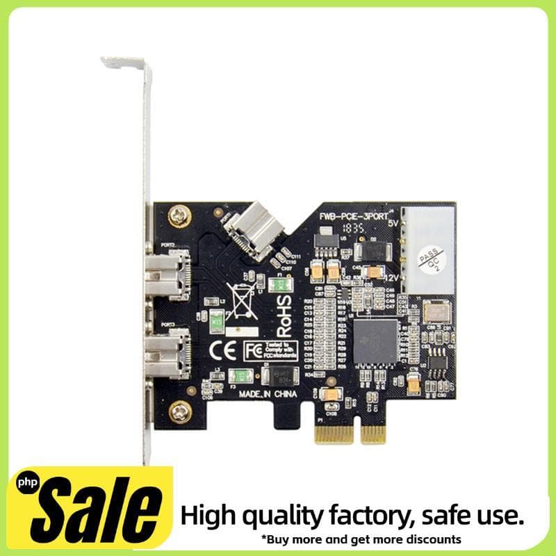 Placa Controladora PCI Express-E X1 Para 3 Portas 1394B , Adicional FireWire 800 IEEE 1394 B 2 + 1 , Captura De Vídeo De