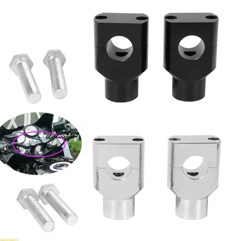 sunshineyy Motocicletas Guiador Risers Braçadeira Gordura Redonda Aumentando Montagem 25mm 22mm Para Moto 7 8