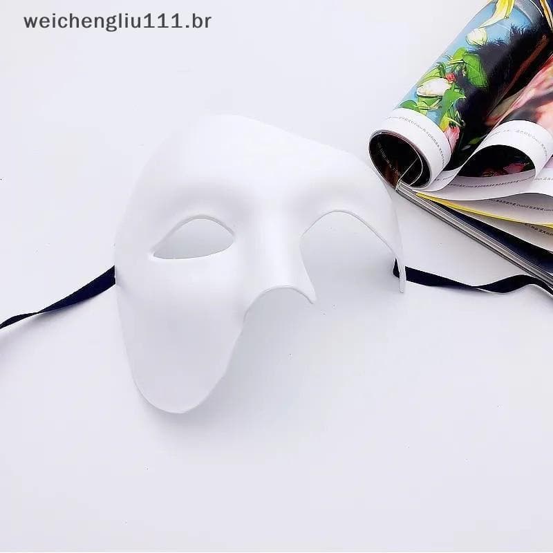 # weicheng Halloween Costume Party Masquerade Masculino Meia Face Adulto Fantasma Da Ópera Retro Príncipe Máscara De Um