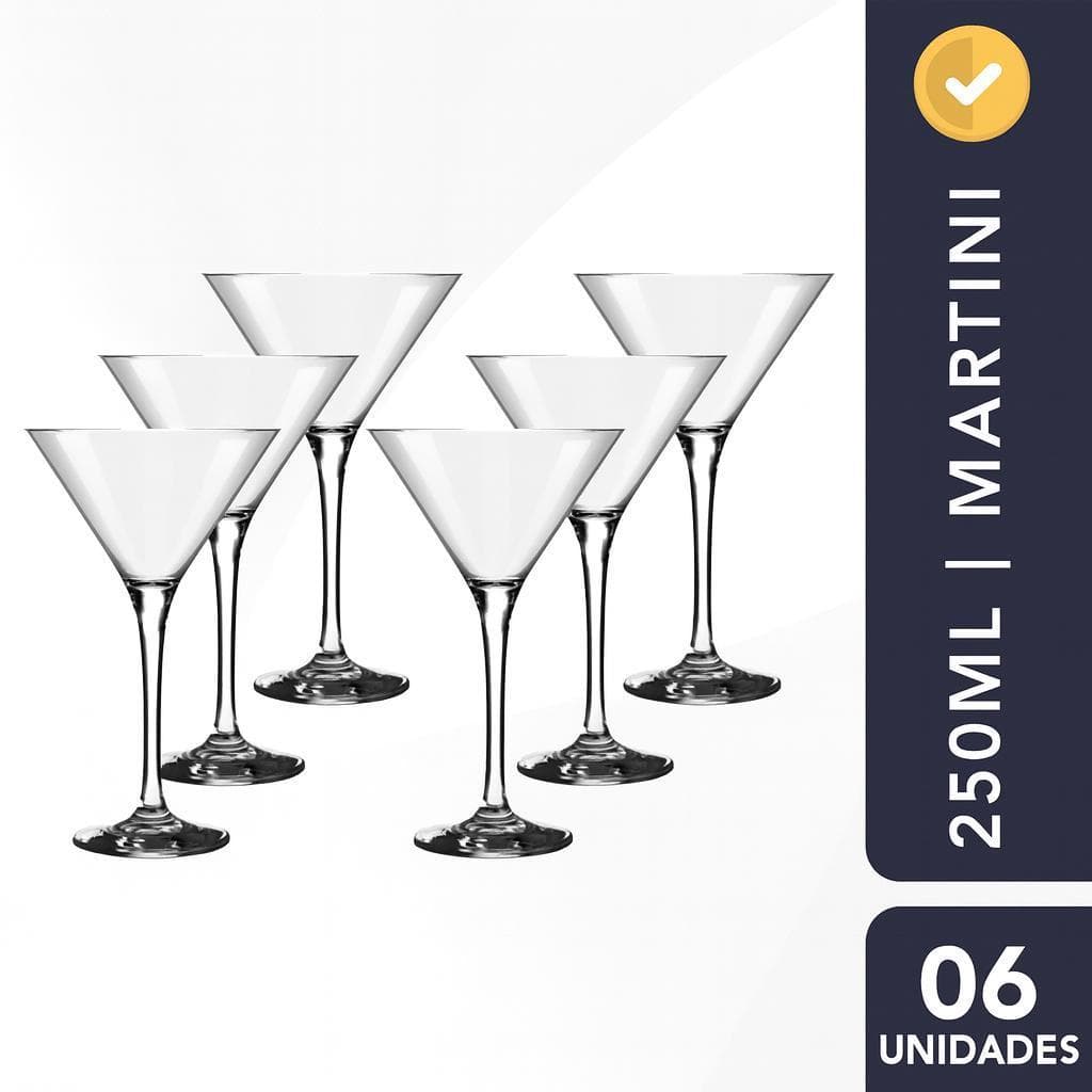 Taças Martini Drink Coquetel Vidro Nadir Cor Incolor - Cx 6 Unidades
