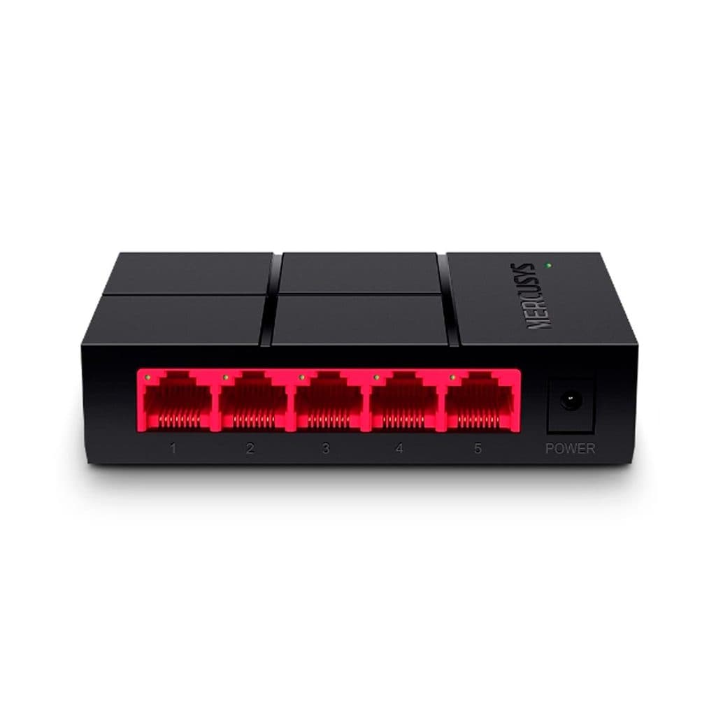 Switch Mercusys 5 Portas MS105G 10/100/1000Mbps Compacto Gigabit, Transmissão Mais Eficiente
