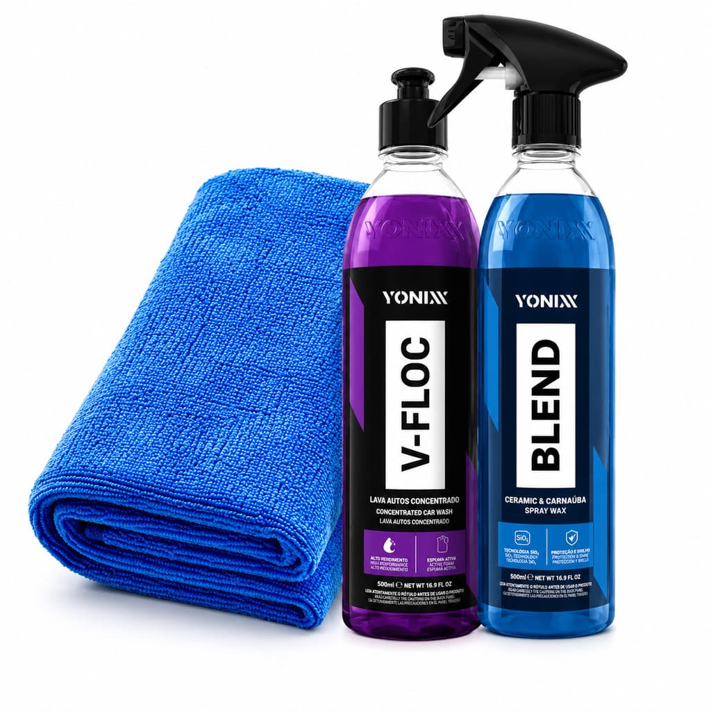 Kit Vonixx Cera Blend+ Shampoo V-floc E Toalha Microfibra