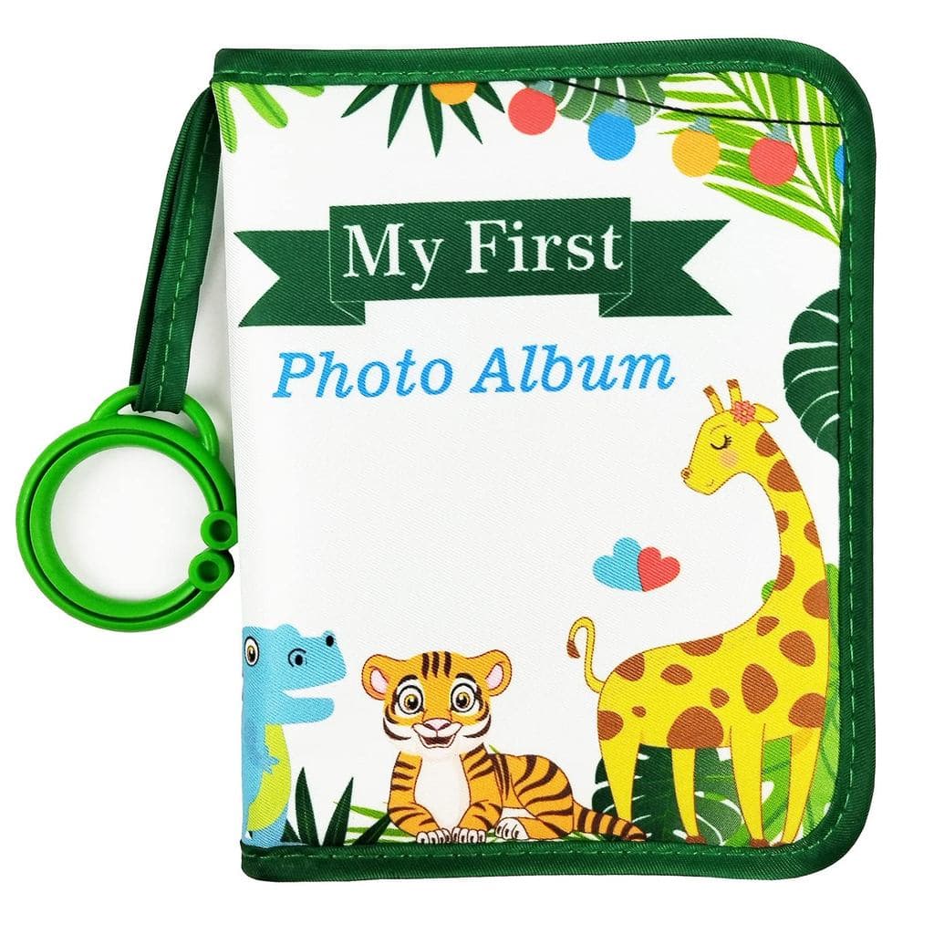 Boczif Baby Photo Album, Baby Memory Book 4X6", Baby Photo Album with Milestone Cards, Soft Photo Cloth Book Gift Set fo