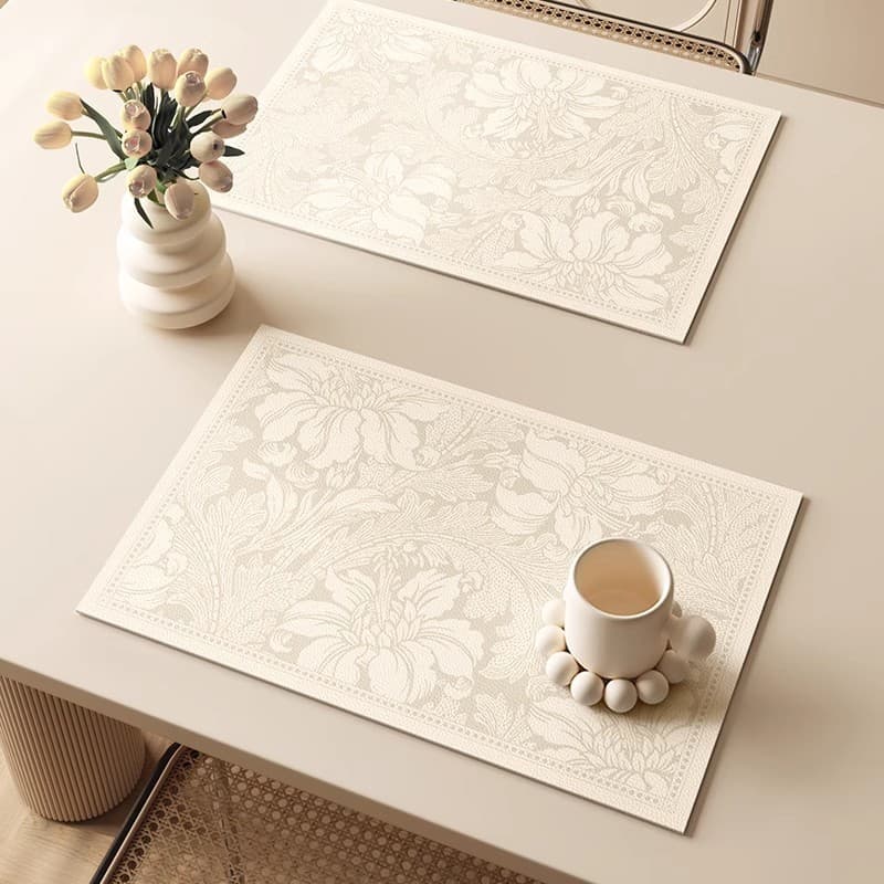 Luz francesa luxo High-End impermeável à prova de óleo Anti-escaldante ocidental Placemat doméstico descartável couro re
