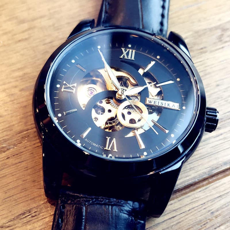 2024 novo estilo relógio mecânico masculino relógio automático à prova dwaterproof água aço inoxidável dupla face oco lu