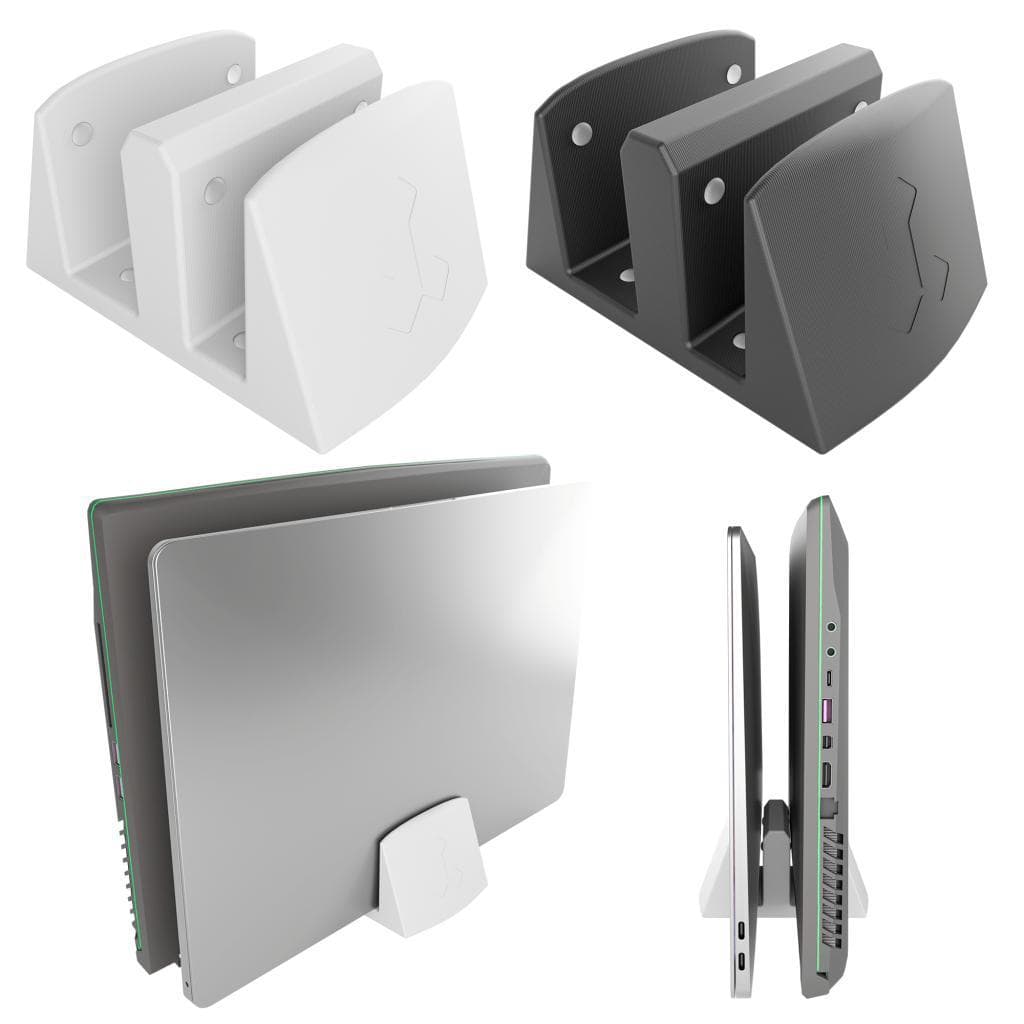 Suporte Vertical Duplo Para 2 Notebooks MacBook E Gamer