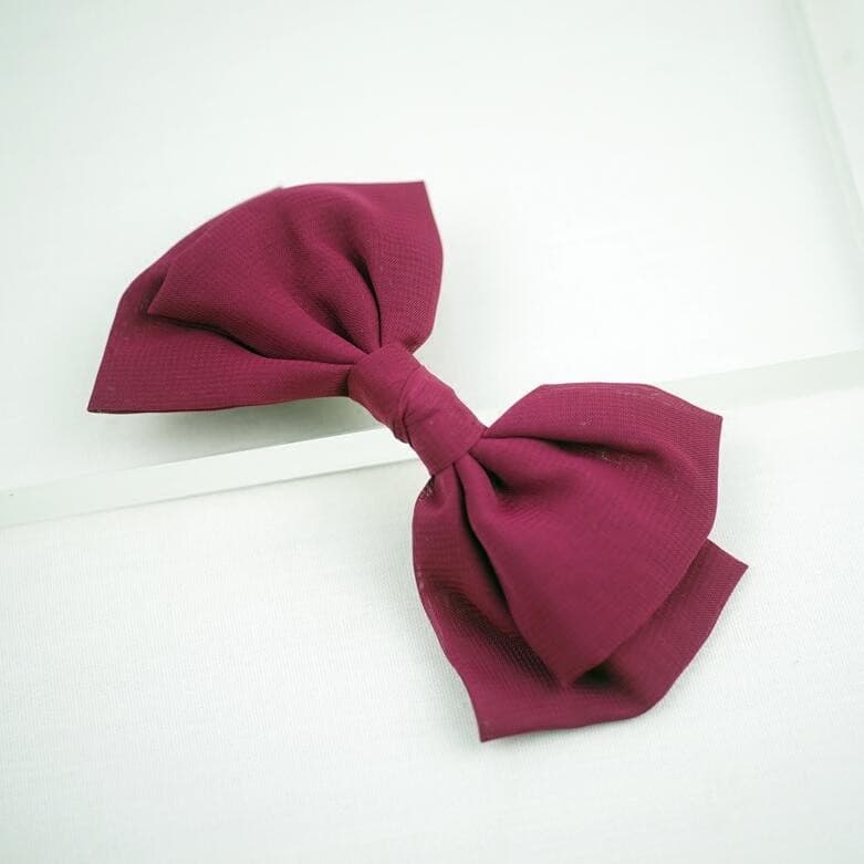 M MB4 roxo rosa vermelho grande Chiffon duplo arco grampo de cabelo clássico arco acessórios para o cabelo acabamento de
