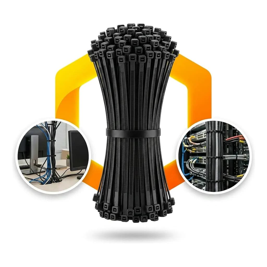 Abraçadeira Em Nylon 400mm X 7,6mm 100 Unidades Resistente