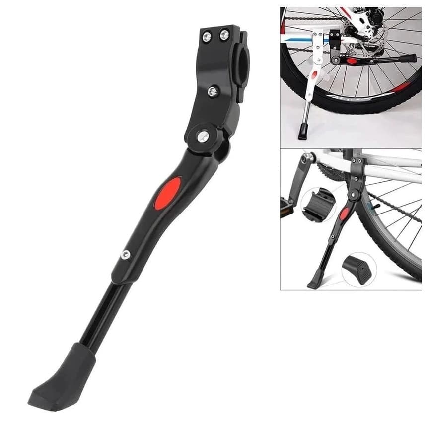 Descanso Lateral Pezinho Alumínio De Descanso Para Bike Bicicleta Regulavel Emborrachado Com Apoio Aluminio Mtb Speed