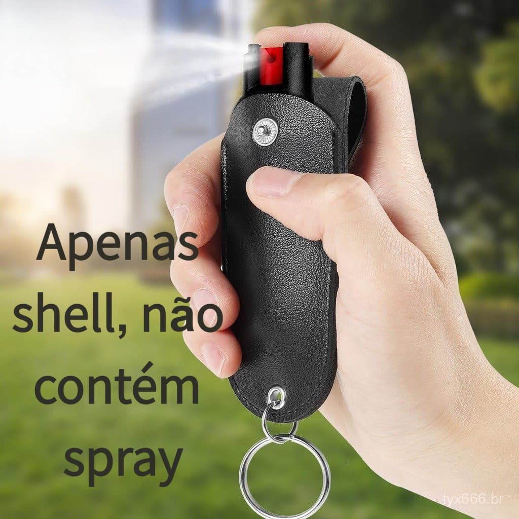 3/2 /1Pçs Bolsa De Spray De Pimenta Mini Portátil Coldre Couro Do Plutônio Superior Aleta Protetor