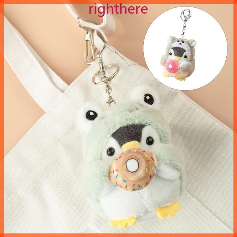 Chaveiro Pinguins Pelúcia Mutável Direito Pingente Mochila Detalhe Para