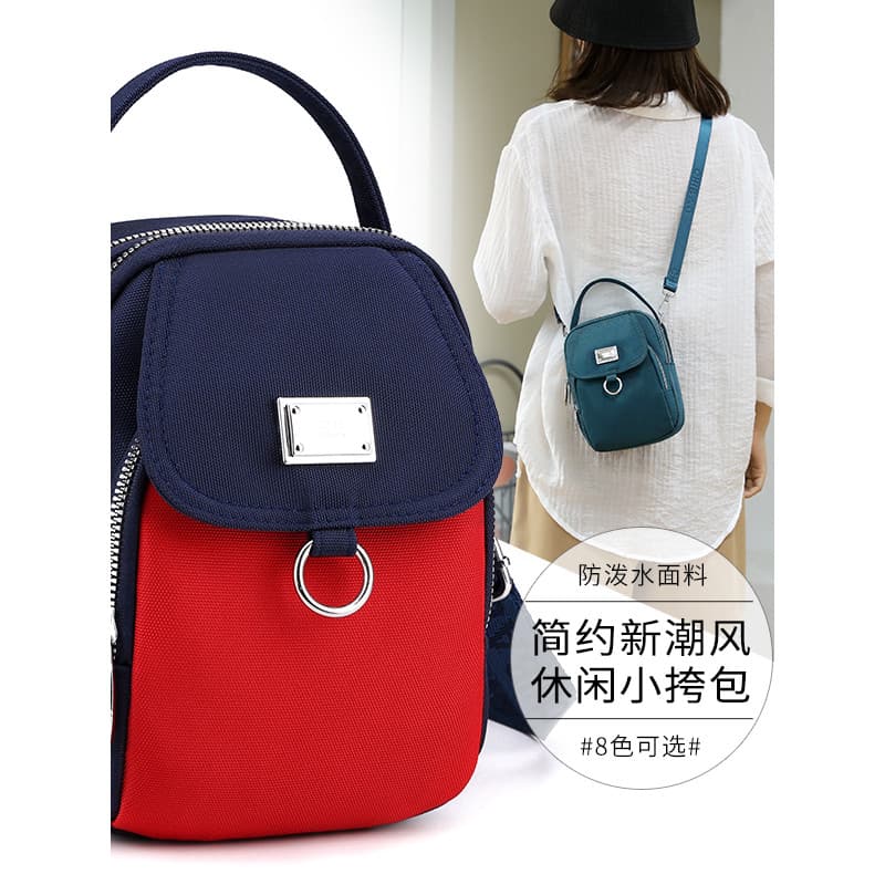 Bolsa pequena de lona 2024 primavera Mini bolsa para celular feminina Crossbody leve All-Match portátil bolsa para celul