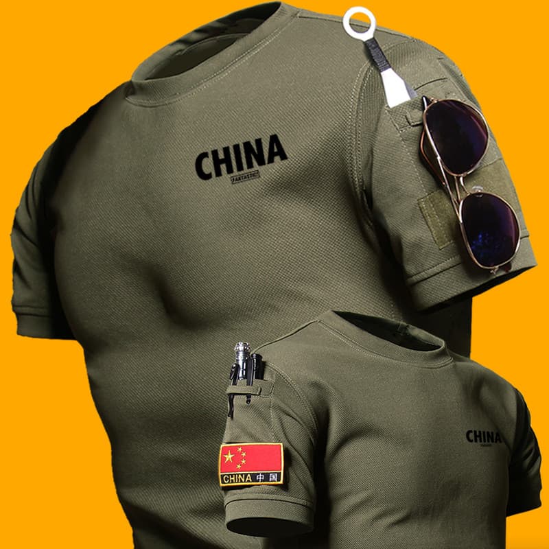 Verão exército verde camiseta masculina de manga curta forças especiais tamanho grande solto estilo militar exército dos