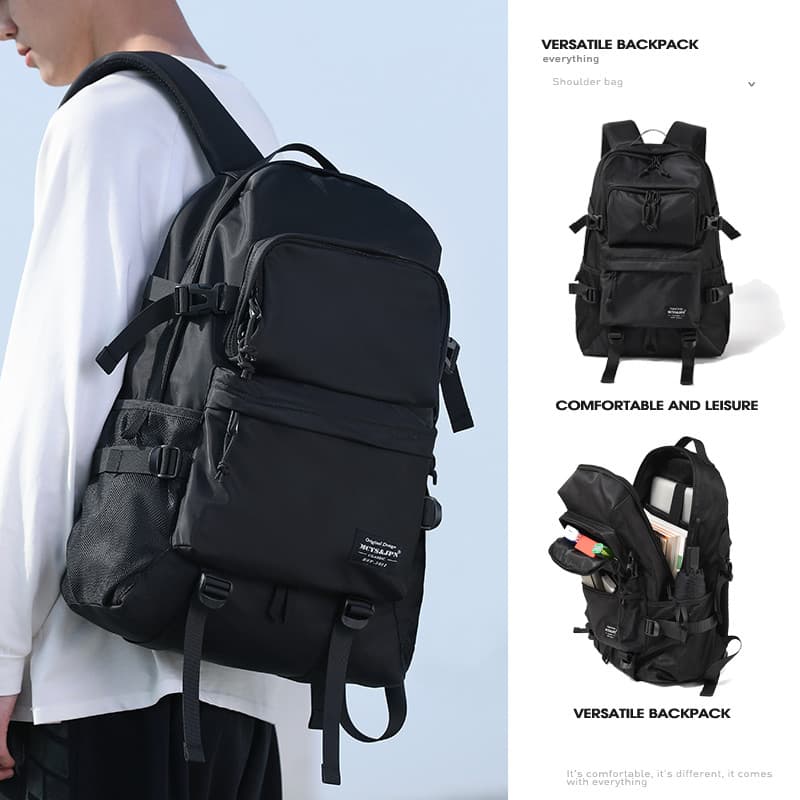 Mochila masculina de grande capacidade, lazer, viagem, à prova d'água, montanhismo, computador, escola secundária