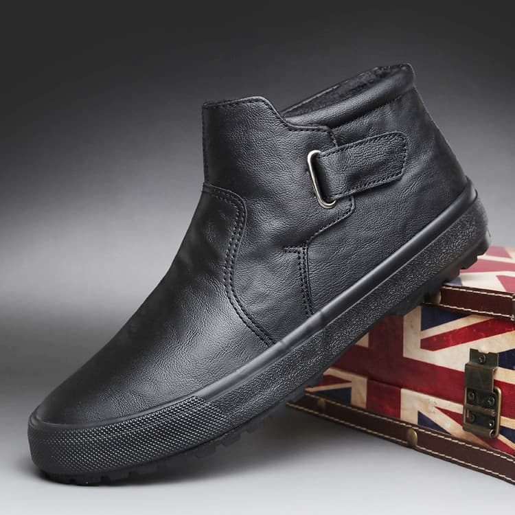 Botas Martin piscantes botas masculinas de inverno sapatos masculinos 2026 novo estilo botas de couro de cano alto forro