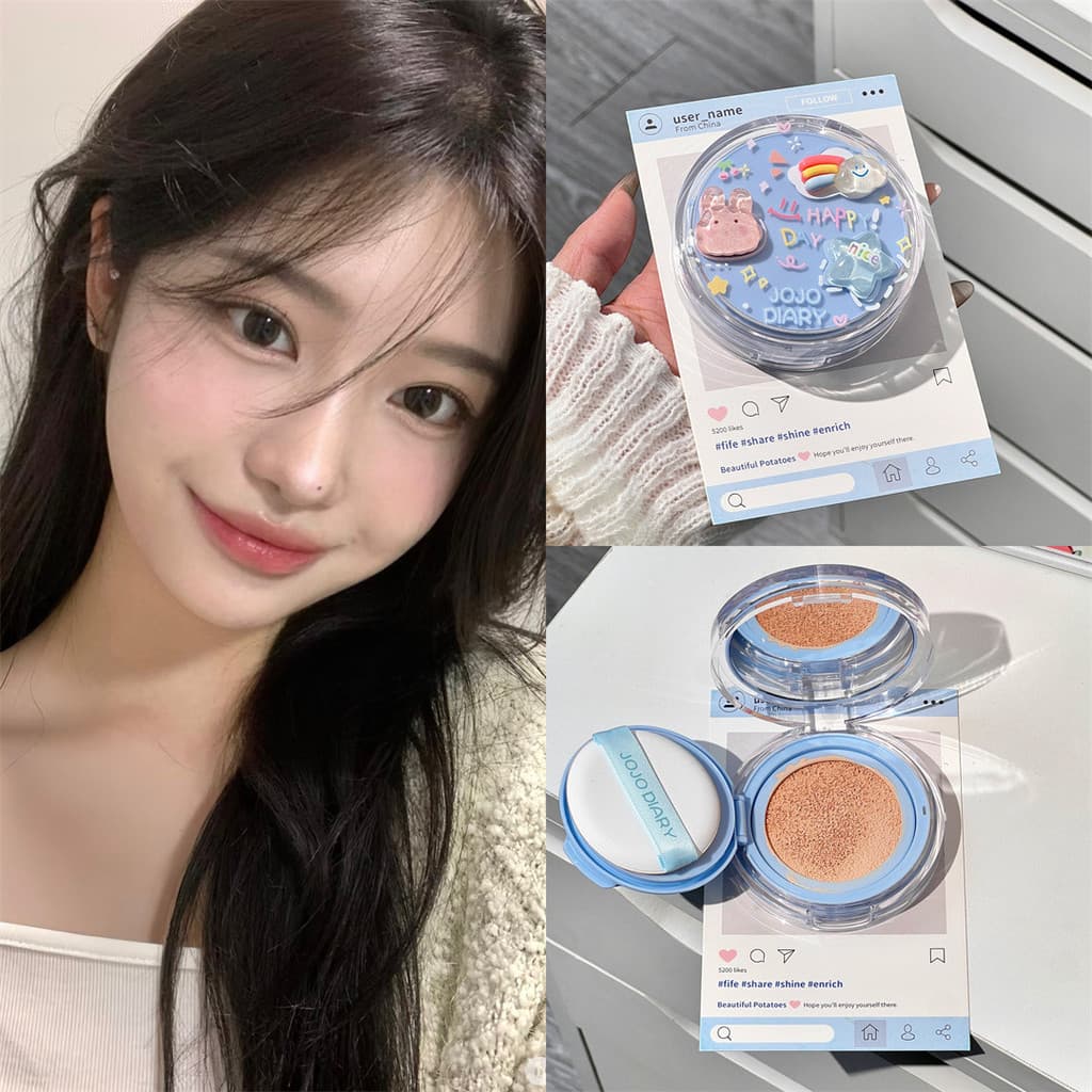 Almofada BB creme corretivo Natural claro de longa duração controle de óleo não-despertar maquiagem base líquida não pre