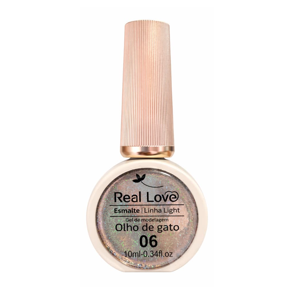 Esmalte Olho De Gato Real Love LT-41 Cor 06 Glitter 10ml