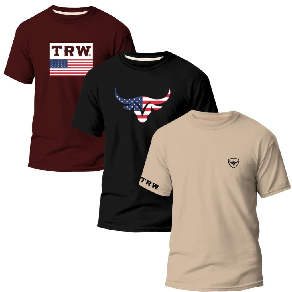 Kit 3 Camisetas Masculina Country Rodeio Texas Variáveis 1