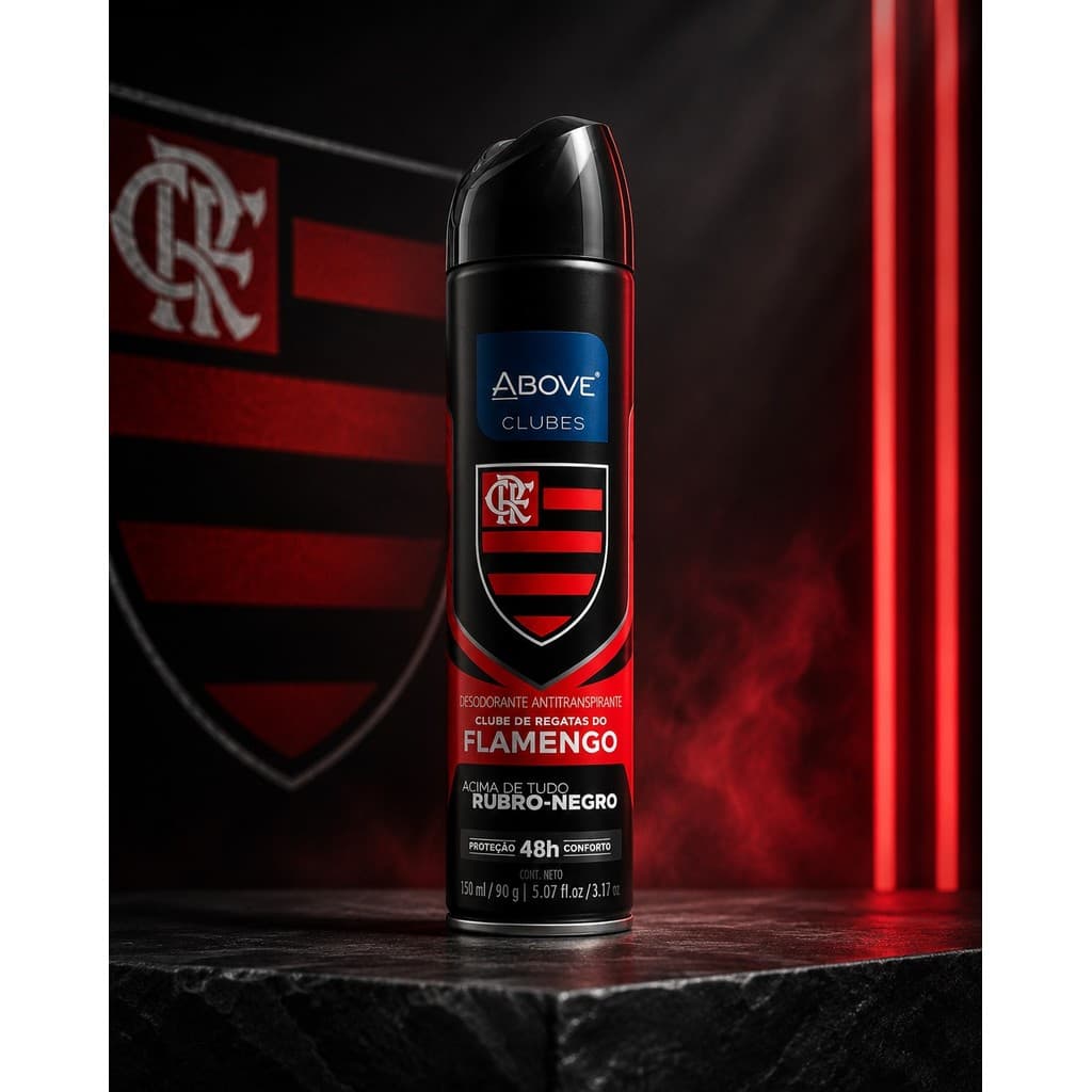 Desodorante Antitranspirante Aerosol Above Clubes Flamengo 150ml