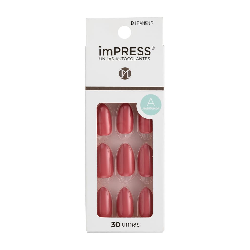 Unha Postiça Autocolante imPRESS Amendoada Quartz - Kiss New York