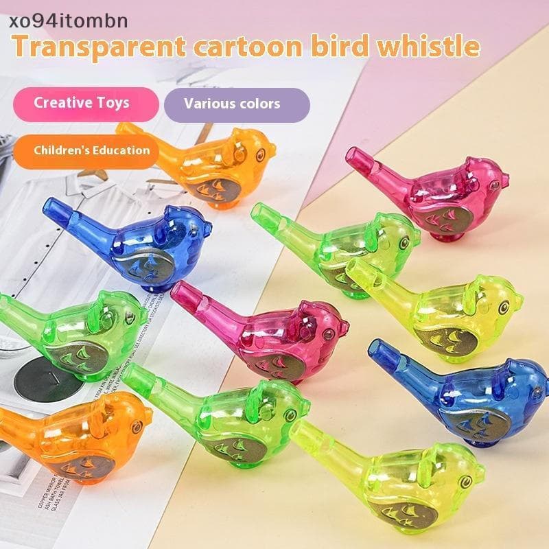 itens 10 PCS Cor Aleatória Apito De Pássaro Esportes Ao Ar Livre Desenho Engraçado Brinquedo Musical Novidade Educaciona
