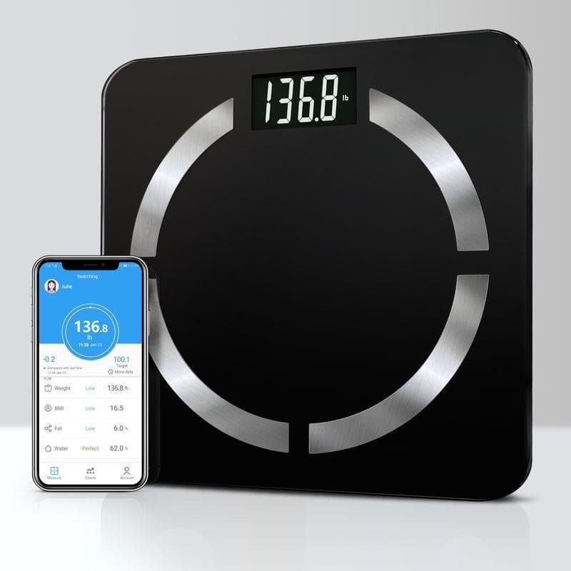 Balança Multifuncional Inteligente De Gordura Corporal Sem Bateria , Digital Para Perda De Peso E Com Software De Detecç