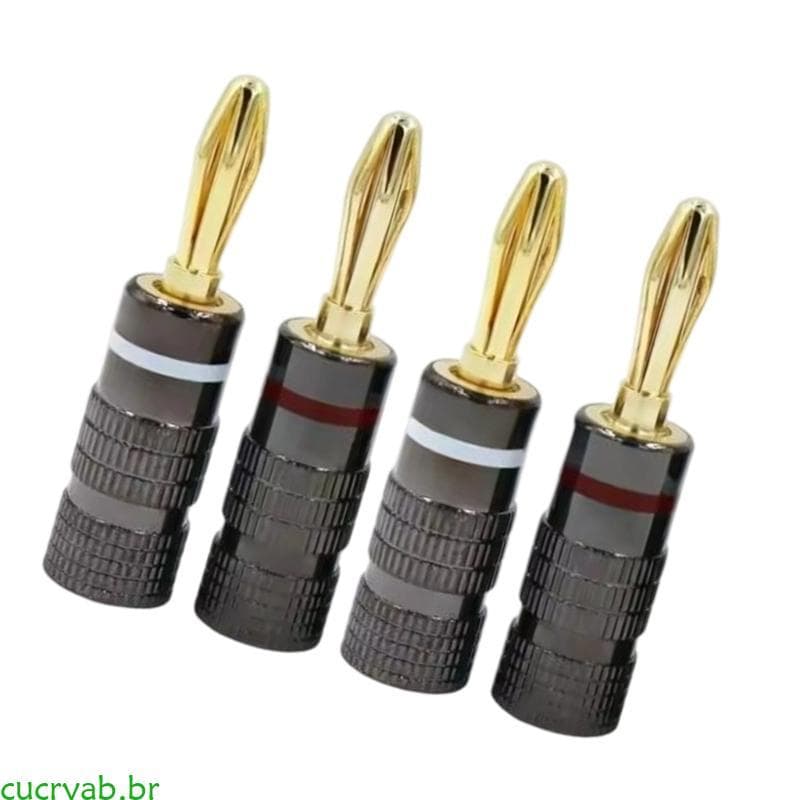 cucryab 4 Unidades Conector Plugue Banana 4 Mm Para Conexão Segura Equipamentos Laboratório Eletrônico