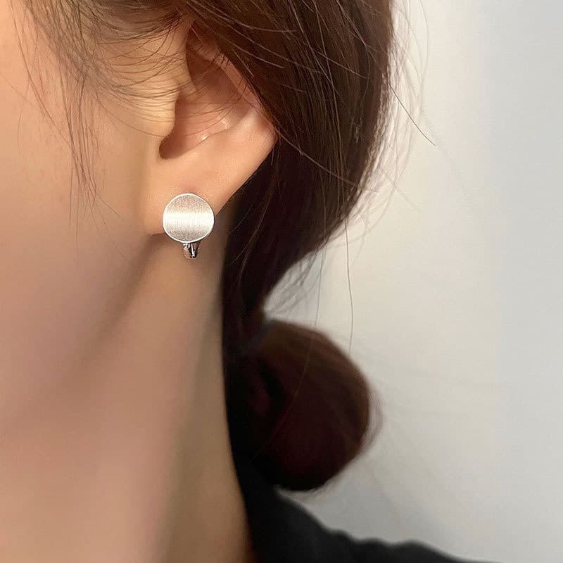Brincos geométricos simples em prata esterlina S925, joias de moda, presente para estudantes e casamentos, atacado