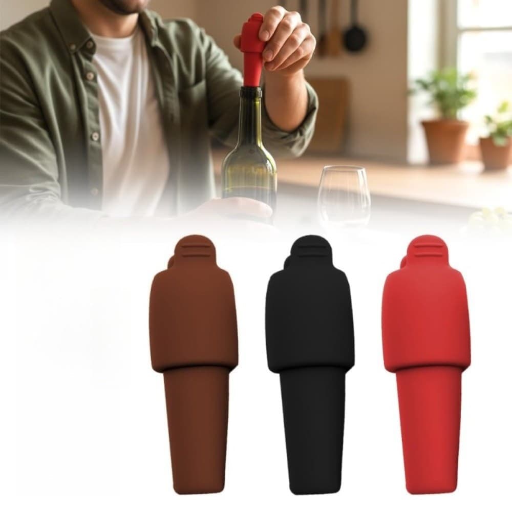 Rolha De Vinho De Silicone Selador De Garrafa Reutilizável Para Cerveja Champanhe Tampa À Prova De Vazamento De Alta Qua
