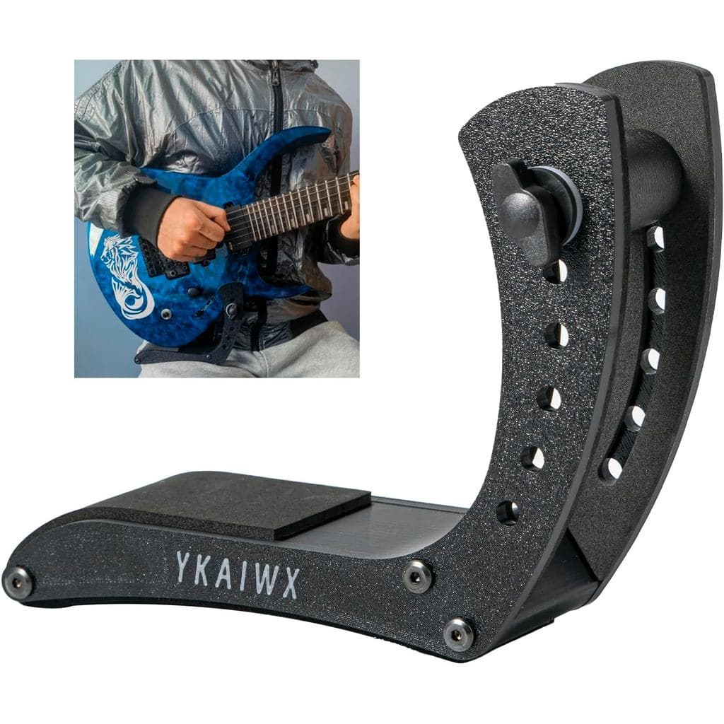 Suporte Ergonômico para Guitarra Elétrica, Banquinho para os Pés, Suporte para Guitarra, Elevador de Guitarra (Preto)