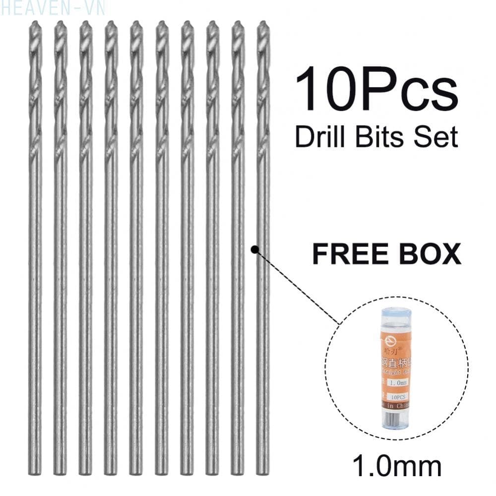 Broca Mini Prata Espiral Haste Reta 1.0mm Torcida De Perfuração