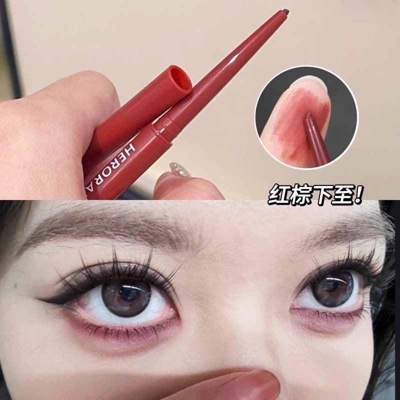 Ju Aprenda a quebrar a sensação Borgonha Marrom está chegando!Caneta de Gel delineador vermelho Yangmei à prova d'água s