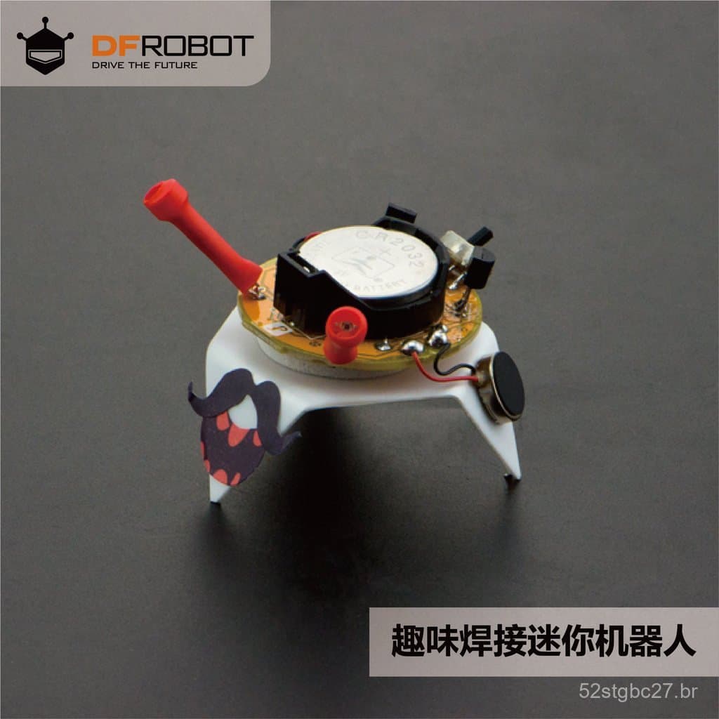 Kit de Soldagem DFRobot Light-Chasing Hunter, Kit para Pais e Filhos, Mini Robô Divertido que Segue a Luz Automaticament