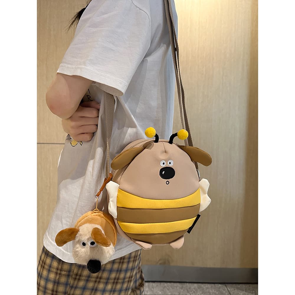 Japonês bonito pequena abelha saco do mensageiro feminino 2026 novo estilo menina dos desenhos animados estudante All-Ma