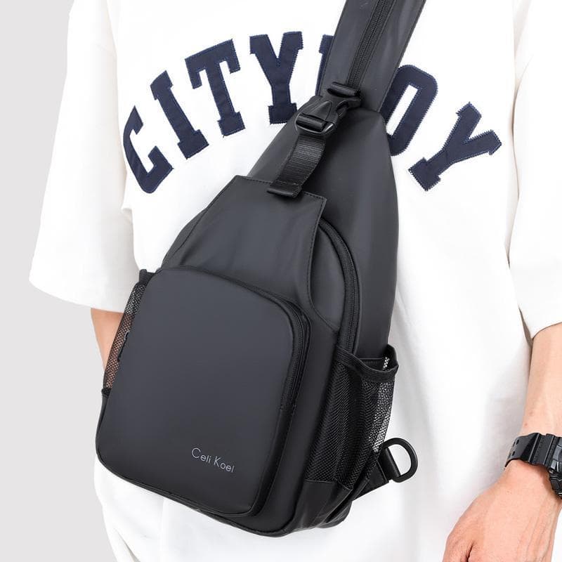 Bolsa de peito masculina bolsa mensageiro de ombro mochila tamanho pequeno multifuncional Mini mochila pequena bolsa Oxf
